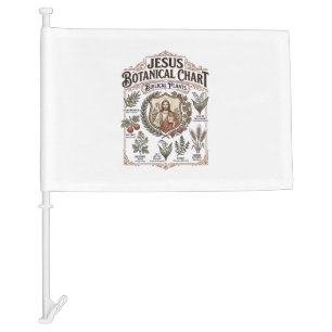 Jesus Botanical Chart Biblical Plants Jesus Botani Car Flag