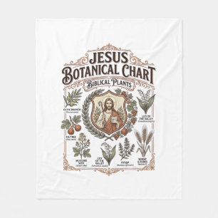 Jesus Botanical Chart Biblical Plants Jesus Botani Fleece Blanket