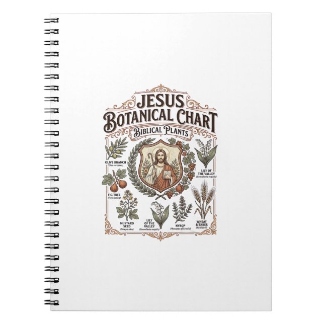 Jesus Botanical Chart Biblical Plants Jesus Botani Notebook (Front)