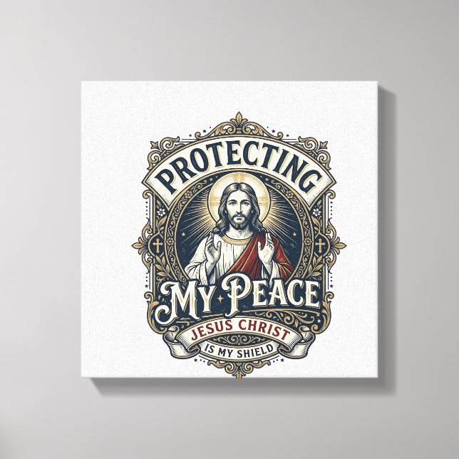 Jesus Boundaries Self Respect Shirt Faith Based De Canvas Print (Front)