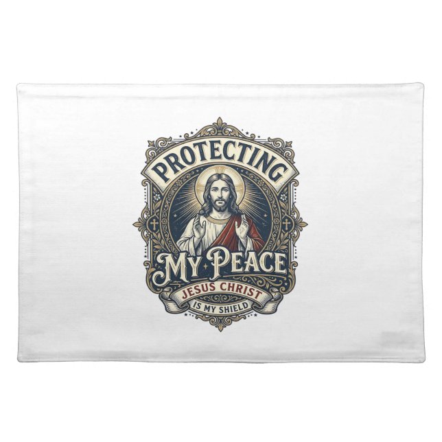 Jesus Boundaries Self Respect Shirt Faith Based De Cloth Placemat (Front)