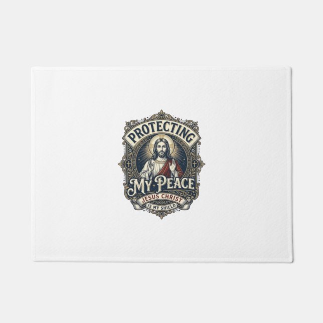 Jesus Boundaries Self Respect Shirt Faith Based De Doormat (Front)