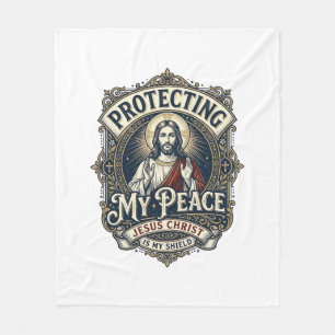 Jesus Boundaries Self Respect Shirt Faith Based De Fleece Blanket