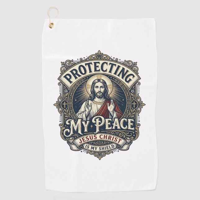 Jesus Boundaries Self Respect Shirt Faith Based De Golf Towel (Front)