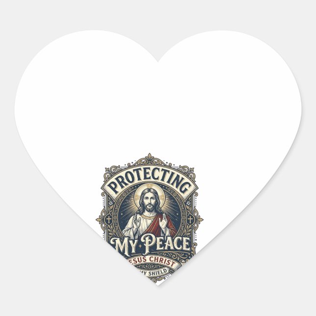 Jesus Boundaries Self Respect Shirt Faith Based De Heart Sticker (Front)
