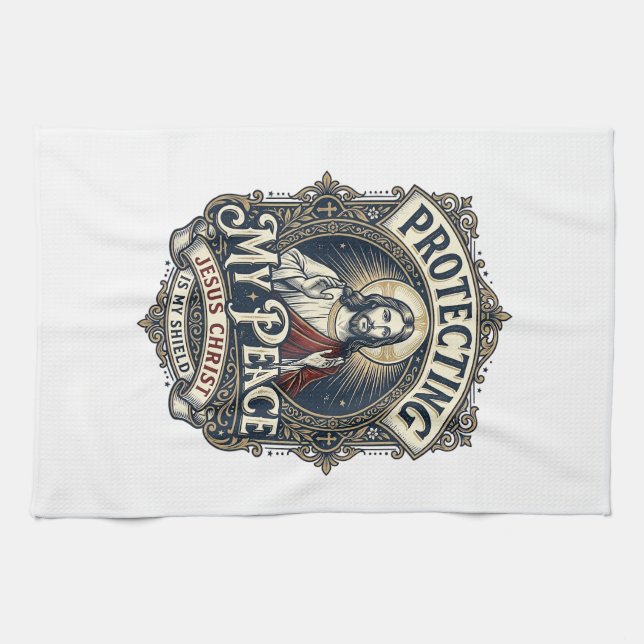 Jesus Boundaries Self Respect Shirt Faith Based De Kitchen Towel (Horizontal)