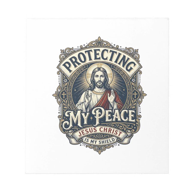 Jesus Boundaries Self Respect Shirt Faith Based De Notepad (Front)