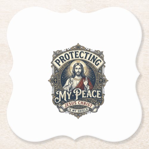 Jesus Boundaries Self Respect Shirt Faith Based De Paper Coaster