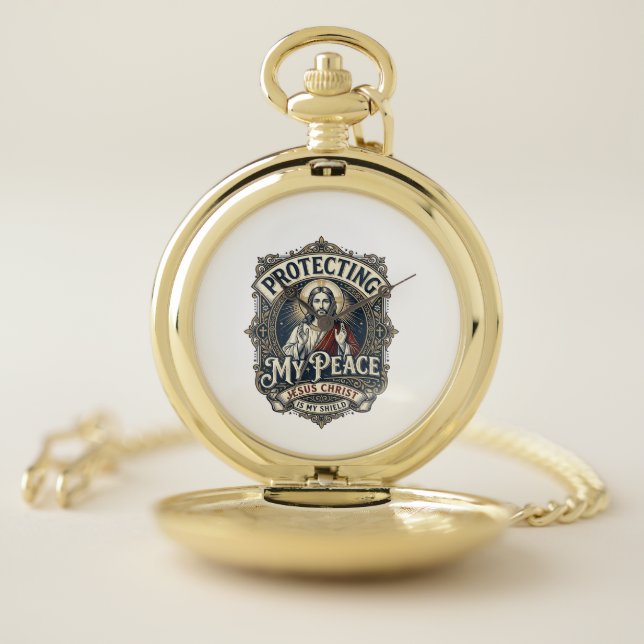 Jesus Boundaries Self Respect Shirt Faith Based De Pocket Watch (Inside)