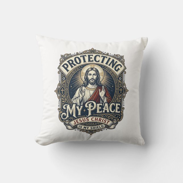 Jesus Boundaries Self Respect Shirt Faith Based De Throw Pillow (Front)