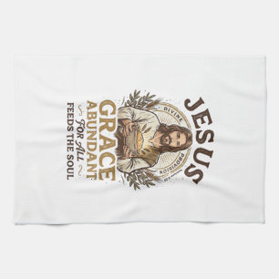Jesus Bowling Vintage Shirt Christian Graphic_1 Kitchen Towel