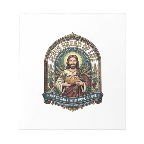 Jesus Bread Of Life Jesus Bread Life Bakery Christ Notepad