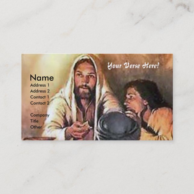 Jesus breaks Bread Business Card (Front)