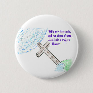 Jesus bridge pinback button