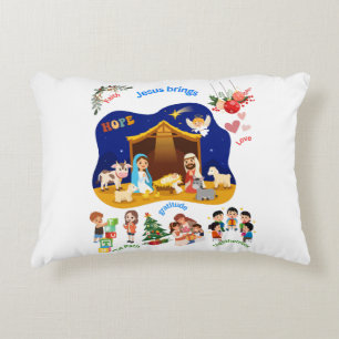 Jesus Brings Love, Hope, and Strength Accent Pillow