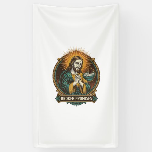 Jesus Broken Chip Stuck In Dip Bowl Party Humor_1 Banner