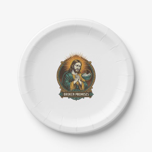 Jesus Broken Chip Stuck In Dip Bowl Party Humor_1 Paper Plates