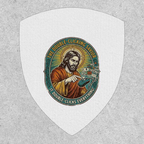 Jesus Broken Double Clicking Mouse IT Office Tech Patch