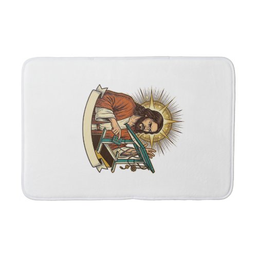 Jesus Broken Standing Desk Stuck Halfway Office Hu Bath Mat
