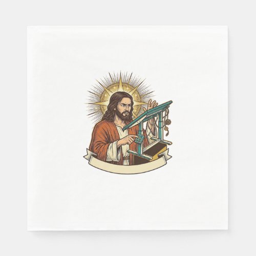 Jesus Broken Standing Desk Stuck Halfway Office Hu Napkins