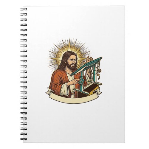 Jesus Broken Standing Desk Stuck Halfway Office Hu Notebook