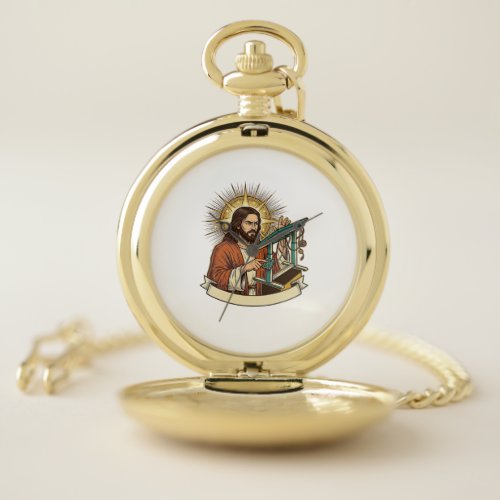 Jesus Broken Standing Desk Stuck Halfway Office Hu Pocket Watch