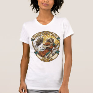 Jesus Broken Umbrella Blown Inside Out Windy Storm T-Shirt
