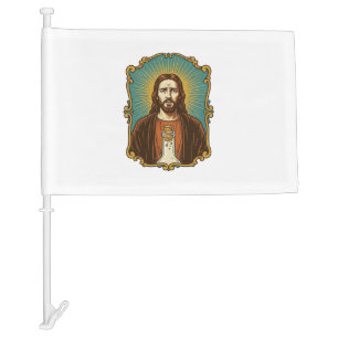 Jesus Broken Wine Cork Stuck Bottle Sommelier Part Car Flag