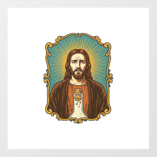 Jesus Broken Wine Cork Stuck Bottle Sommelier Part Floor Decals