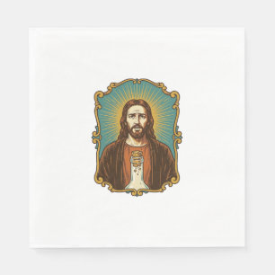 Jesus Broken Wine Cork Stuck Bottle Sommelier Part Napkins