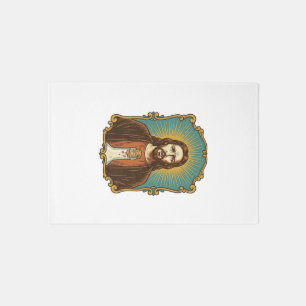 Jesus Broken Wine Cork Stuck Bottle Sommelier Part Rug