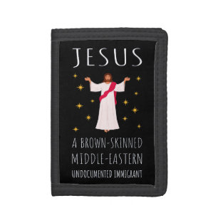 Jesus Brown-Skinned Undocumented Immigrant I Trifold Wallet