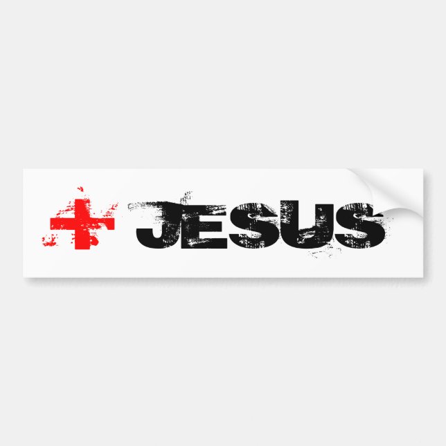 +Jesus Bumper Sticker (Front)