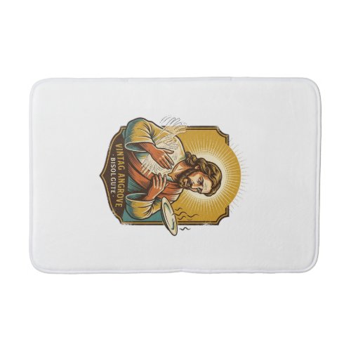 Jesus Burned Finger Taking Plate Out Microwave Kit Bath Mat
