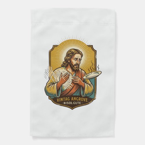 Jesus Burned Finger Taking Plate Out Microwave Kit Garden Flag