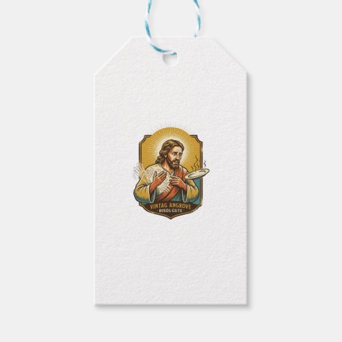 Jesus Burned Finger Taking Plate Out Microwave Kit Gift Tags