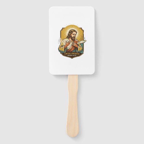 Jesus Burned Finger Taking Plate Out Microwave Kit Hand Fan