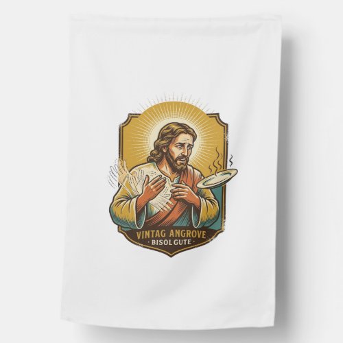 Jesus Burned Finger Taking Plate Out Microwave Kit House Flag