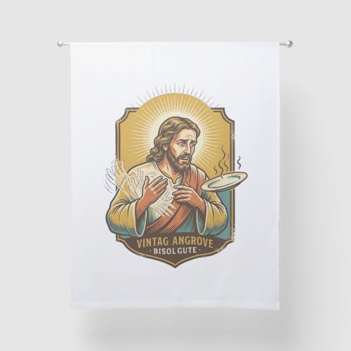 Jesus Burned Finger Taking Plate Out Microwave Kit Sheer Curtains