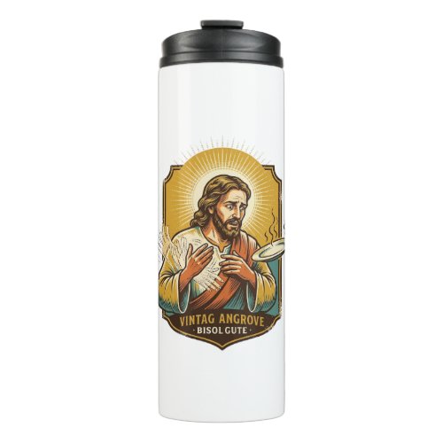 Jesus Burned Finger Taking Plate Out Microwave Kit Thermal Tumbler