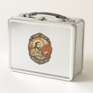 Jesus Burning Mouth Super Spicy Party Dip Humor_1 Metal Lunch Box