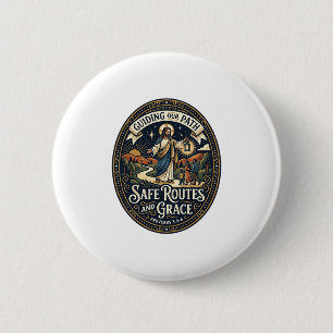 Jesus Bus Driver Transit Worker Shirt Faith Based Button