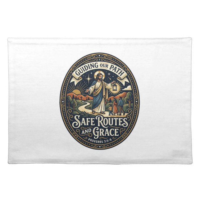 Jesus Bus Driver Transit Worker Shirt Faith Based  Cloth Placemat (Front)