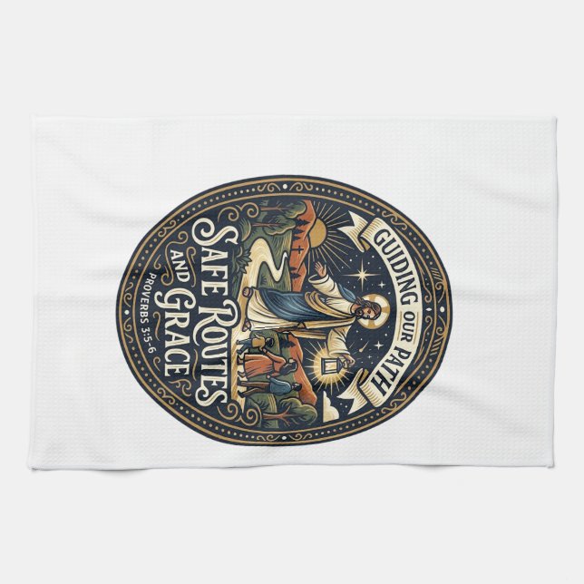 Jesus Bus Driver Transit Worker Shirt Faith Based  Kitchen Towel (Horizontal)
