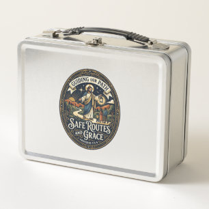 Jesus Bus Driver Transit Worker Shirt Faith Based Metal Lunch Box