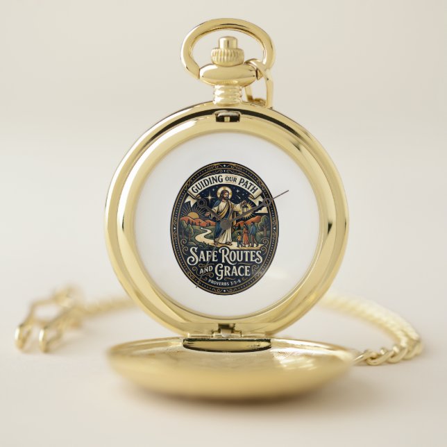 Jesus Bus Driver Transit Worker Shirt Faith Based  Pocket Watch (Inside)
