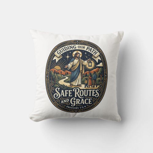 Jesus Bus Driver Transit Worker Shirt Faith Based  Throw Pillow