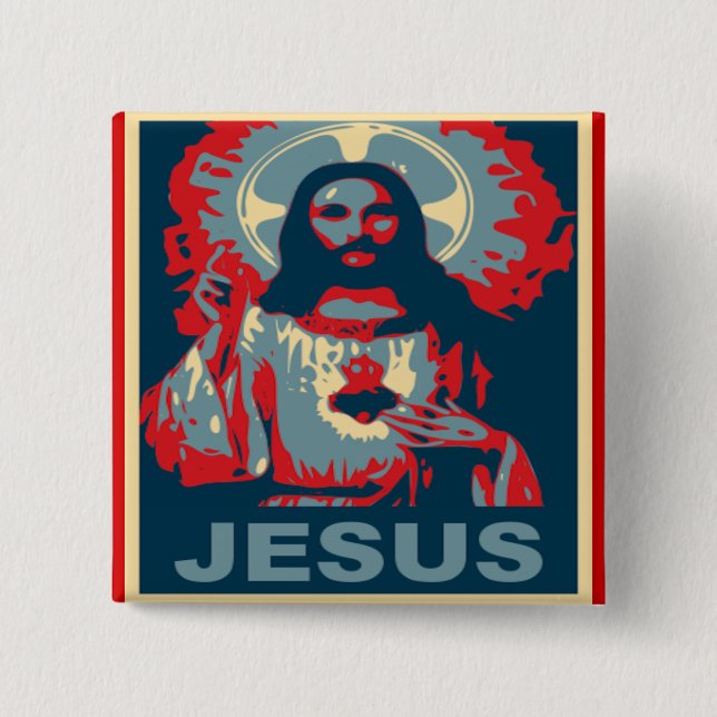 Jesus Button (Obama Style) (Front)