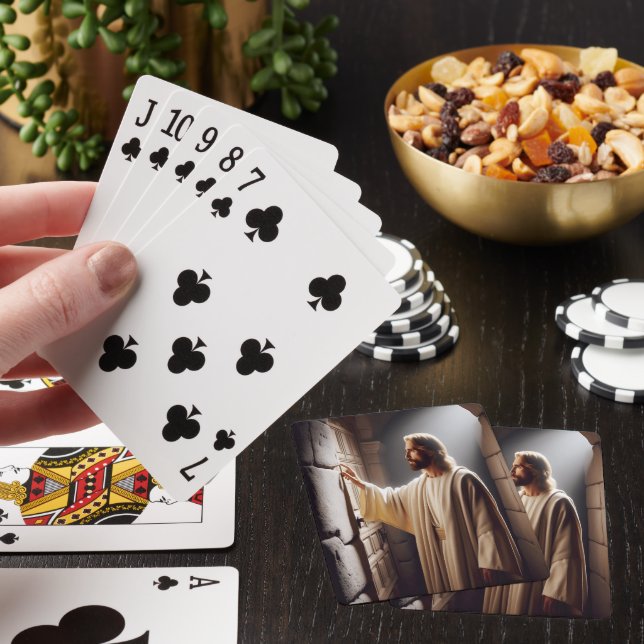 Jesus by Door at Sunrise  Poker Cards (In Situ)