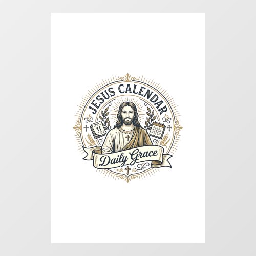 Jesus Calendar Daily Grace Jesus Calendar Daily Gr Window Cling